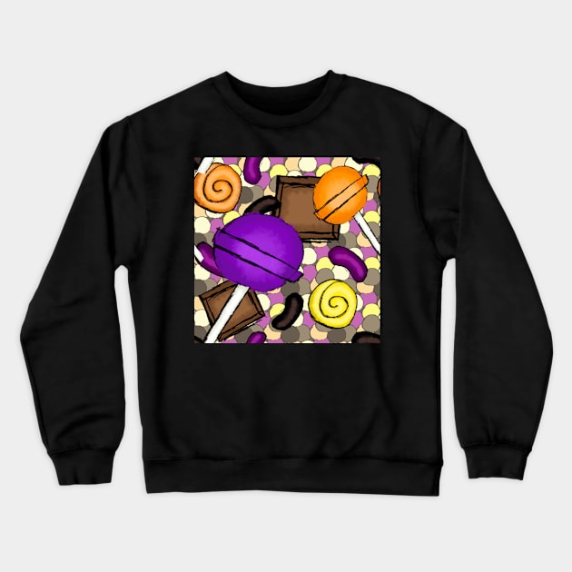 So Much Halloween Candy! Crewneck Sweatshirt by dogbone42